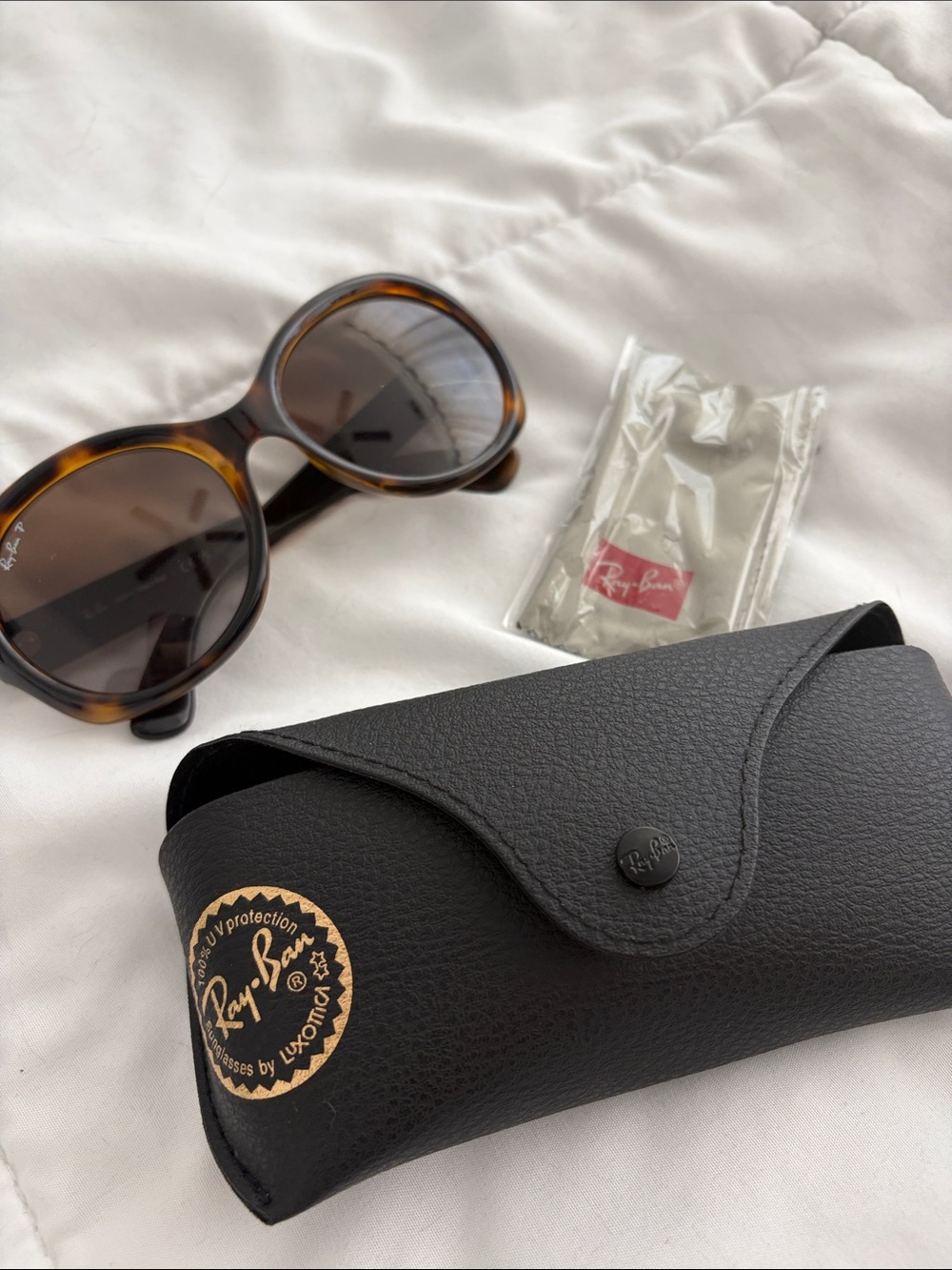 Ray-Ban Women's Tortoiseshell Round Sunglasses with Brown Lenses